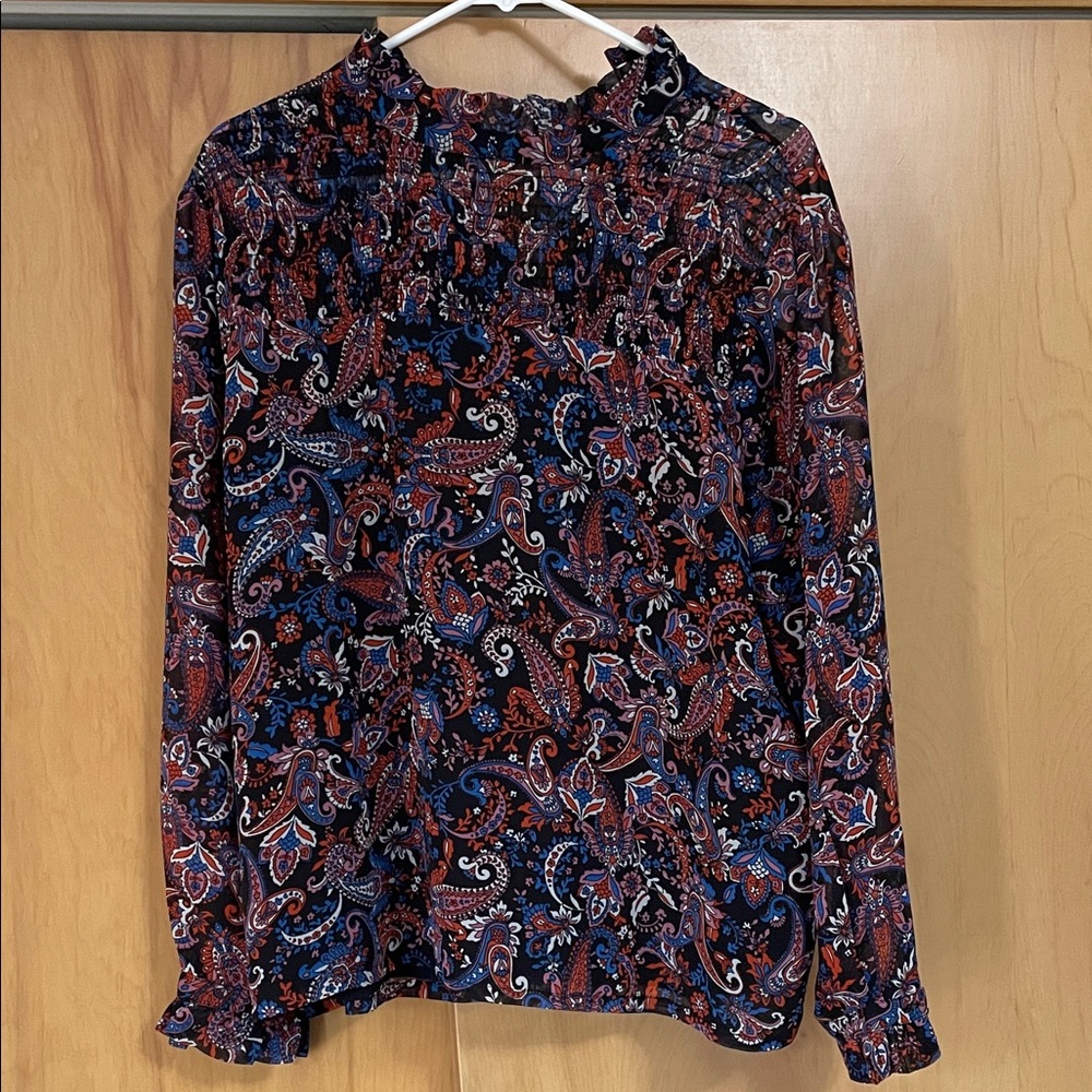 Willow Drive Paisley Long Sleeve Blouse size XL